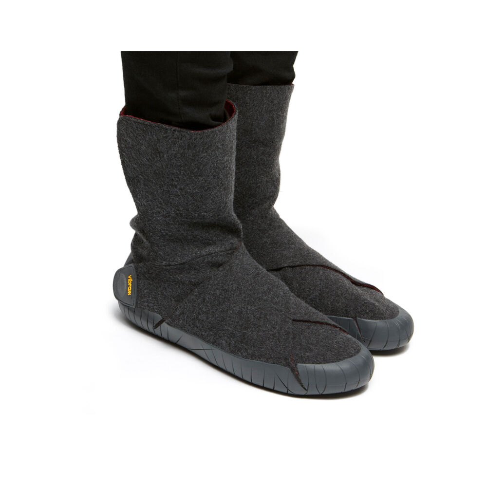 Vibram Furoshiki Mens Boots - Grey - Russian Felt Mid - 20967-BCYR